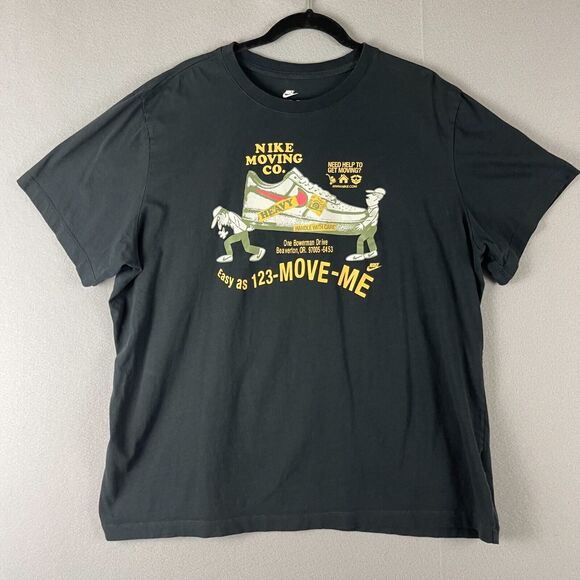 Nike Other - Nike Moving Co Tee Mens XXL 2XL Black Graphic Print Retro T Shirt Cotton